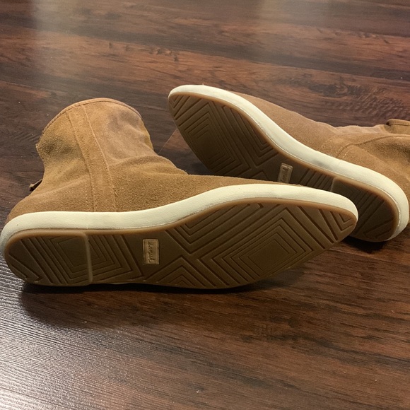 Sanuk Womens Kat Sphynx Slouch Boots Tan Suede - Picture 5 of 6